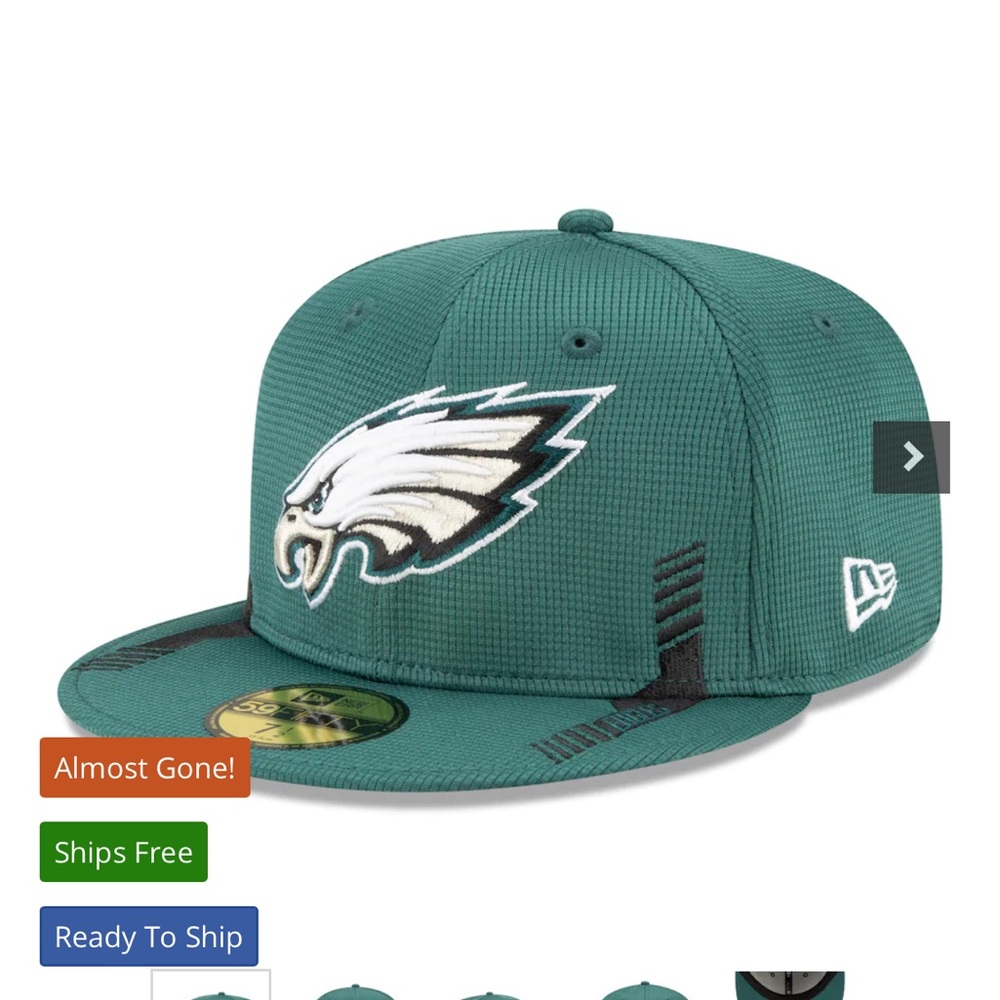 Men's New Era Midnight Green Philadelphia Eagles 2021 NFL Home 59FIFTY FittedHat